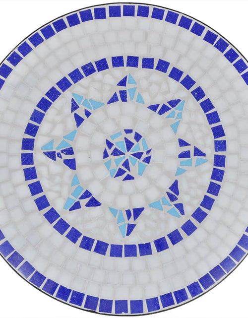 Загрузите изображение в средство просмотра галереи, Masă de bistro, albastru și alb, 60 cm, mozaic - Lando
