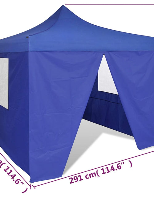 Încărcați imaginea în vizualizatorul Galerie, 41466 Blue Foldable Tent 3 x 3 m with 4 Walls Lando - Lando
