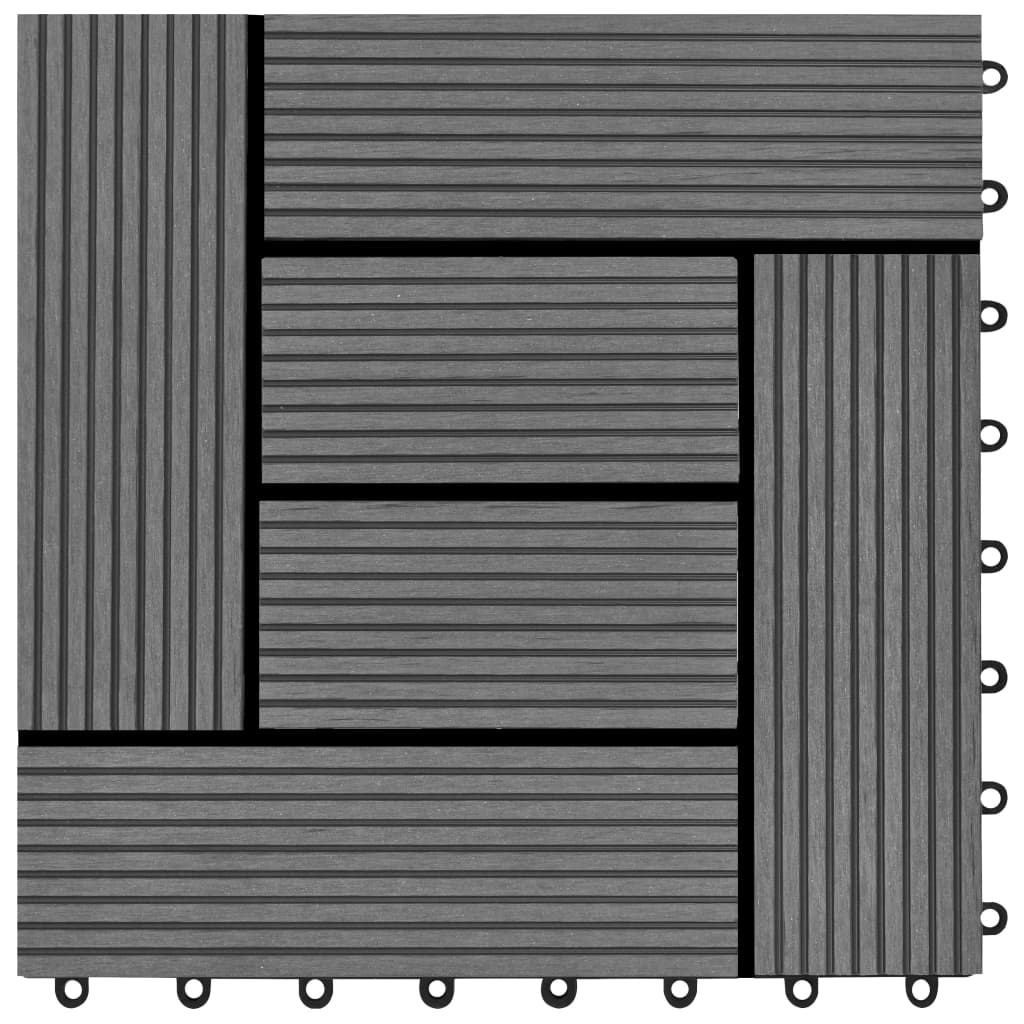 Plăci WPC 30 x 30 cm 11 buc, Gri 1mp Lando - Lando