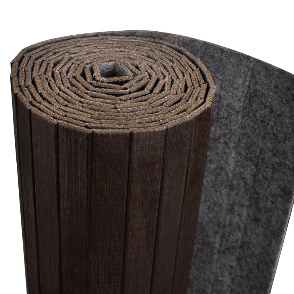 Paravan de cameră din bambus, maro închis, 250 x 165 cm - Lando