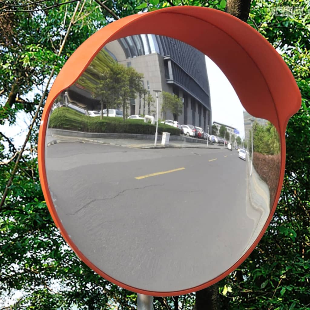 Oglindă de trafic convexă, portocaliu, 45 cm, plastic PC, de exterior Lando - Lando
