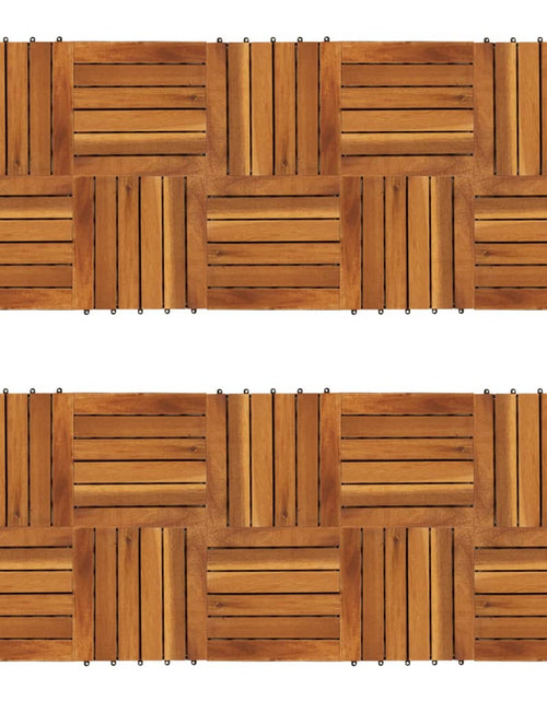Încărcați imaginea în vizualizatorul Galerie, Set dale din lemn de salcâm cu model vertical 30 x 30 cm, 20 buc. - Lando
