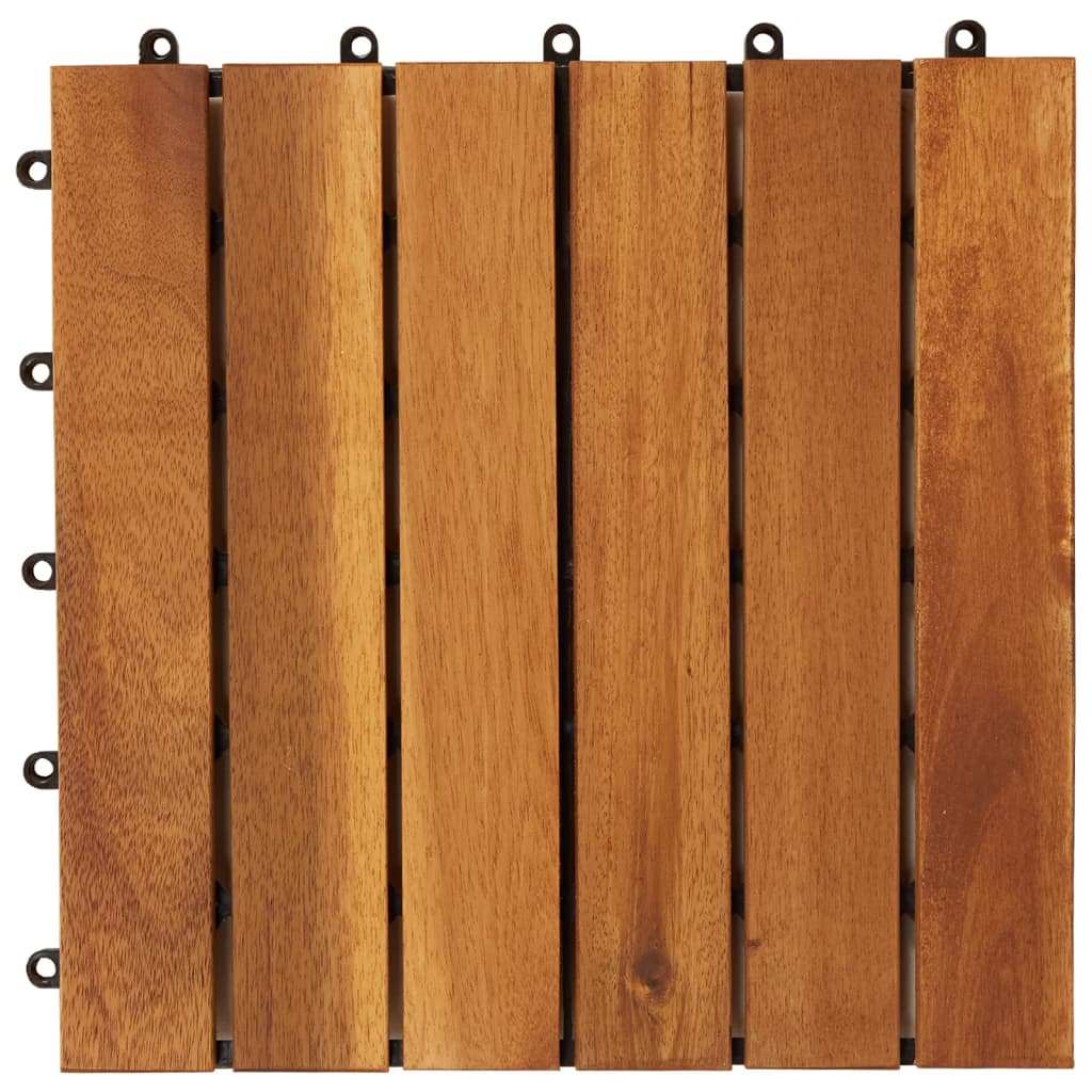 Set dale din lemn de salcâm cu model vertical 30 x 30 cm, 30 buc. - Lando