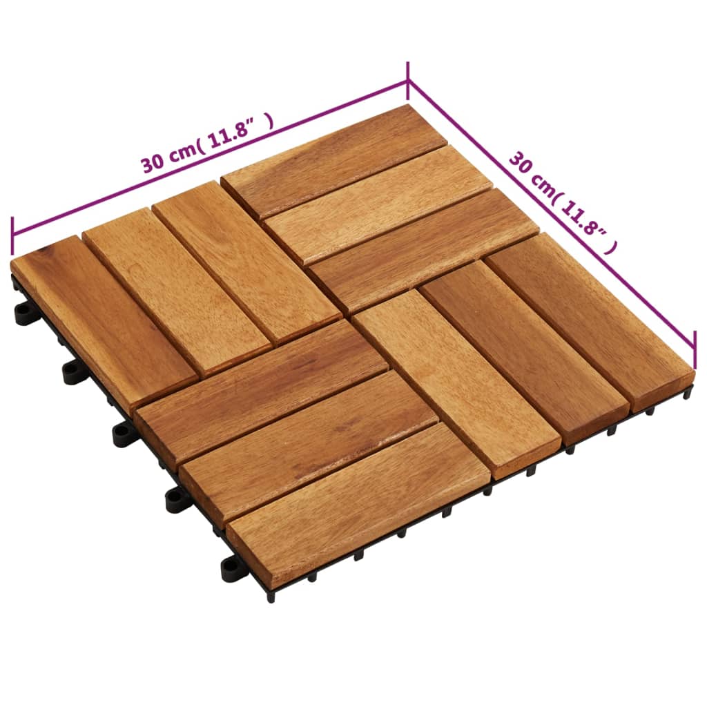 Set dale din lemn de acacia, 30 x 30 cm, 20 buc. - Lando