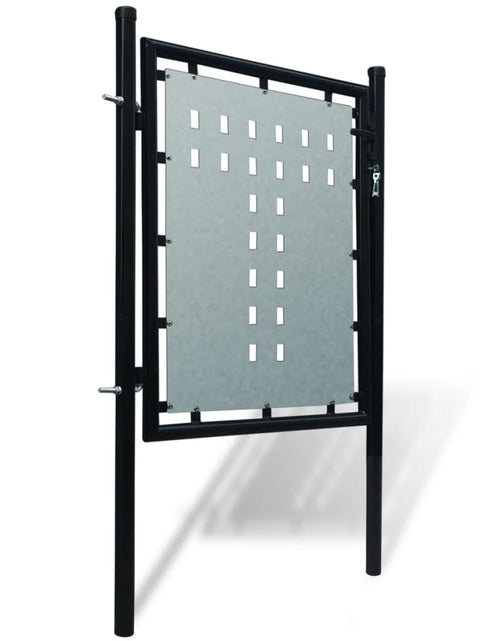 Încărcați imaginea în vizualizatorul Galerie, Poartă de gard cu o ușă, negru, 100x150 cm Lando - Lando
