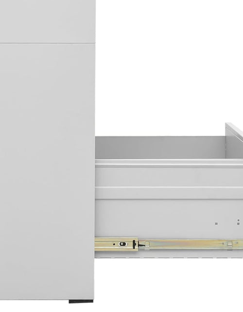 Încărcați imaginea în vizualizatorul Galerie, Fișet, gri deschis, 46x62x102,5 cm, oțel - Lando
