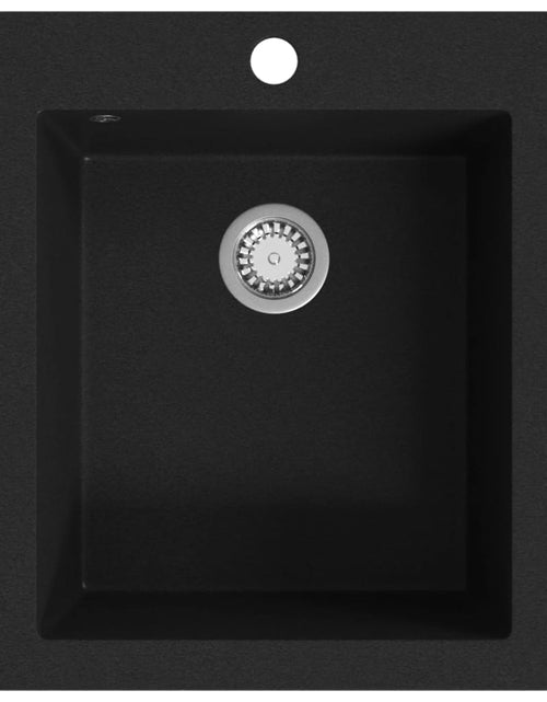 Загрузите изображение в средство просмотра галереи, Chiuvetă bucătărie suprapusă, cu un singur bazin, negru, granit Lando - Lando

