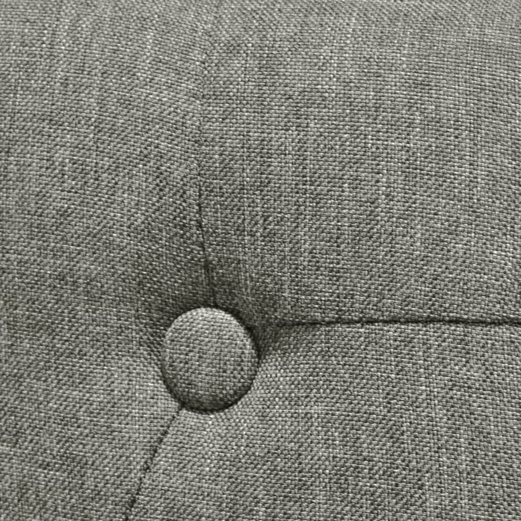 Scaune de sufragerie, 4 buc. gri material textil - Lando