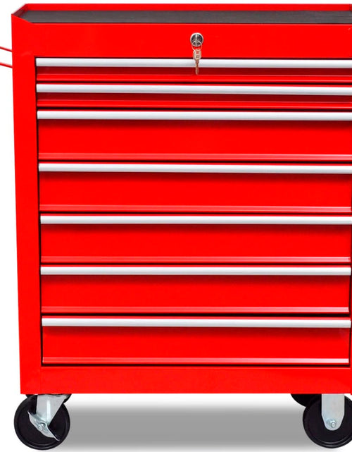 Încărcați imaginea în vizualizatorul Galerie, Cărucior de atelier pentru scule, 7 sertare, roșu Lando - Lando

