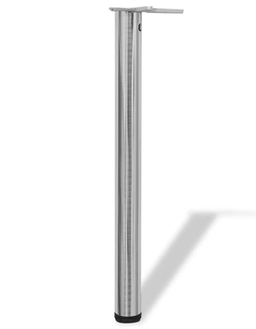 Загрузите изображение в средство просмотра галереи, 242136 4 Height Adjustable Table Legs Brushed Nickel 710 mm Lando - Lando
