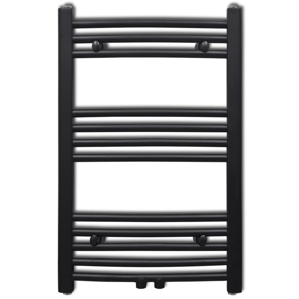 Radiator port-prosop încălzire baie, curbat, 500 x 764 mm, negru Lando - Lando