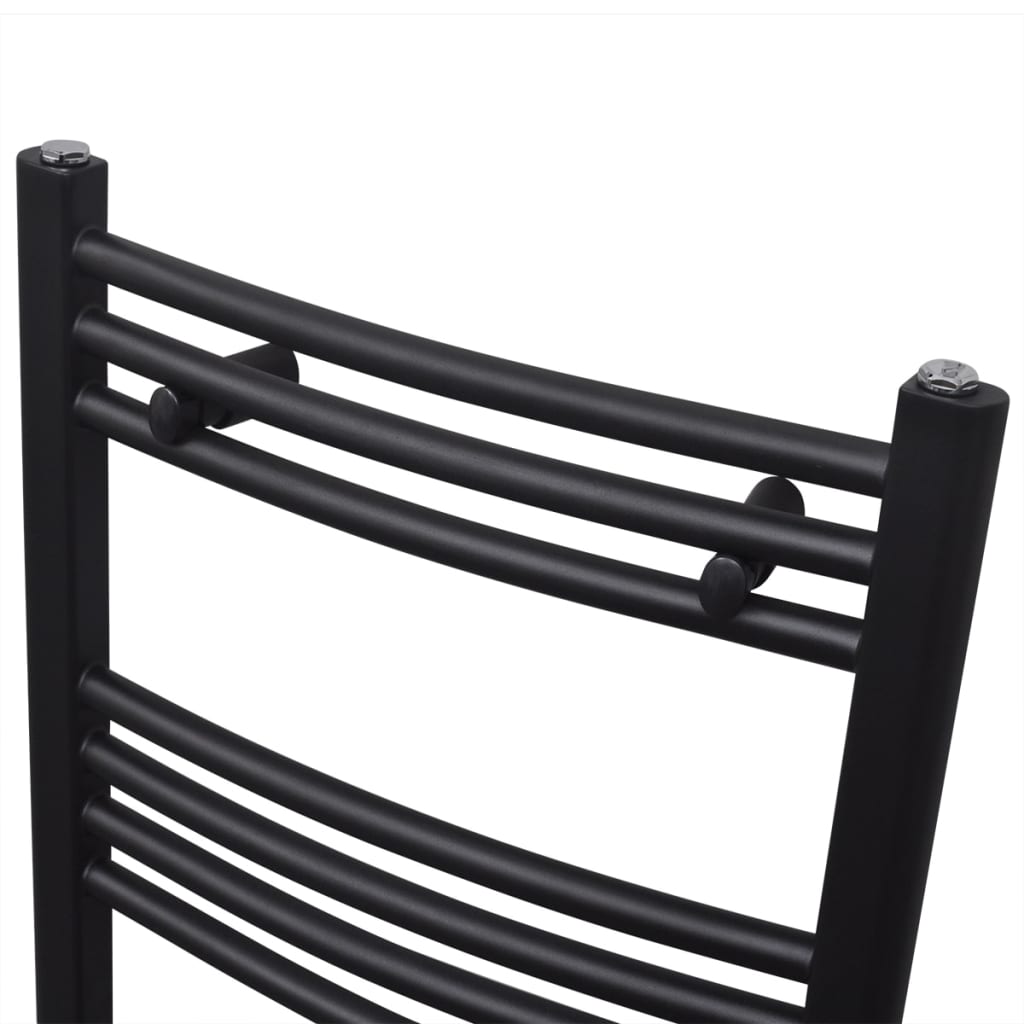 Radiator port-prosop încălzire baie, curbat, 500 x 764 mm, negru Lando - Lando