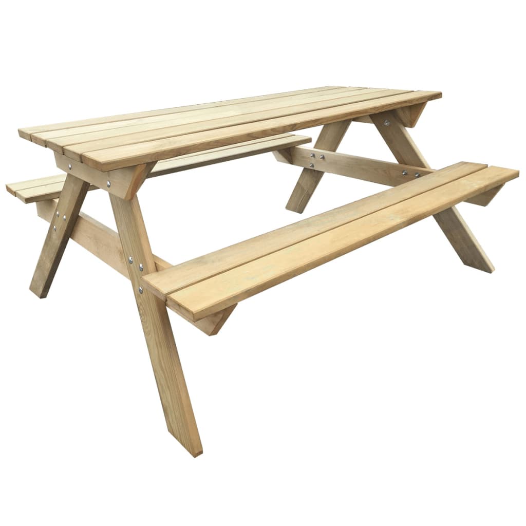 Masă de picnic, 150 x 135 x 71,5 cm, lemn - Lando