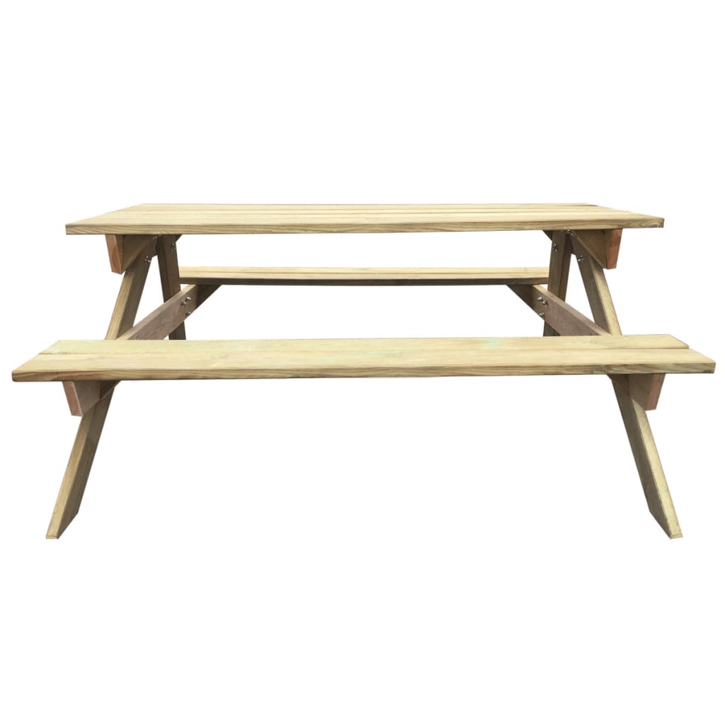 Masă de picnic, 150 x 135 x 71,5 cm, lemn - Lando