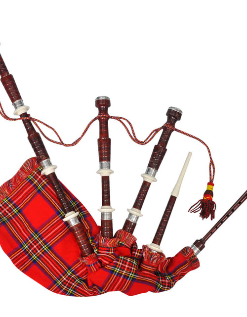 Загрузите изображение в средство просмотра галереи, Cimpoi scoțian Great Highland, roșu, tartan steward regal Lando - Lando
