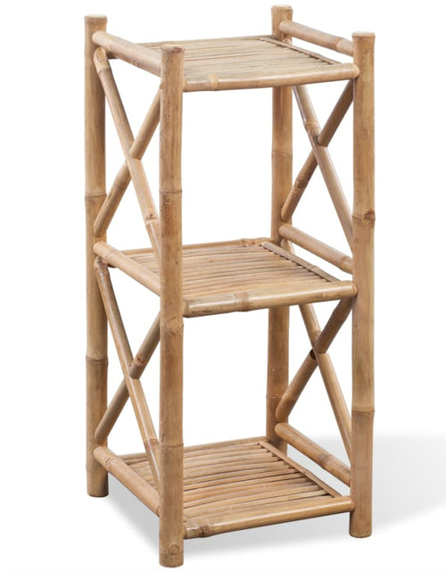 Încărcați imaginea în vizualizatorul Galerie, Raft pătrat cu 3 niveluri din bambus Lando
