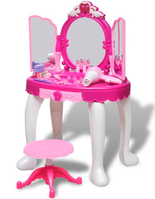 Încărcați imaginea în vizualizatorul Galerie, Masă de toaletă de jucărie cu 3 oglinzi, camera de joacă, lumină/sunet Lando - Lando
