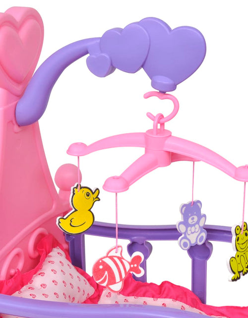 Încărcați imaginea în vizualizatorul Galerie, Pat de jucărie păpuși pentru camera de joacă a copiilor, roz + violet Lando - Lando
