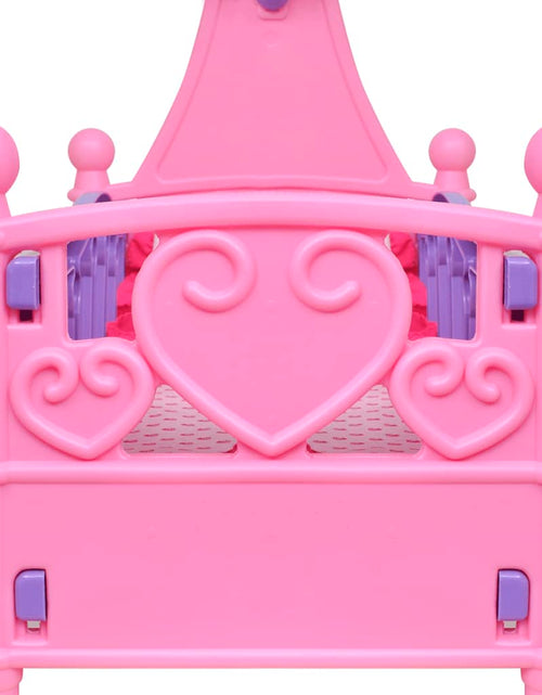 Încărcați imaginea în vizualizatorul Galerie, Pat de jucărie păpuși pentru camera de joacă a copiilor, roz + violet Lando - Lando
