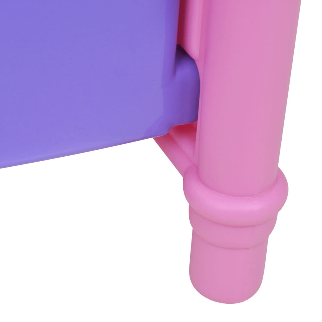 Pat de jucărie păpuși pentru camera de joacă a copiilor, roz + violet Lando - Lando