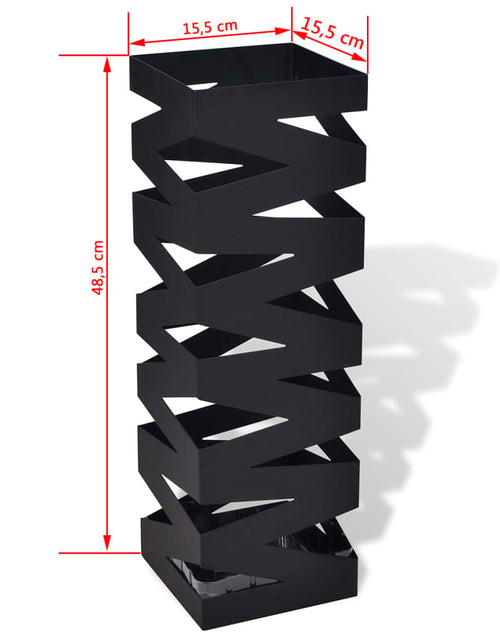 Загрузите изображение в средство просмотра галереи, Suport pentru umbrele, pătrat, depozitare bastoane, alb, 48,5 cm, oțel - Lando
