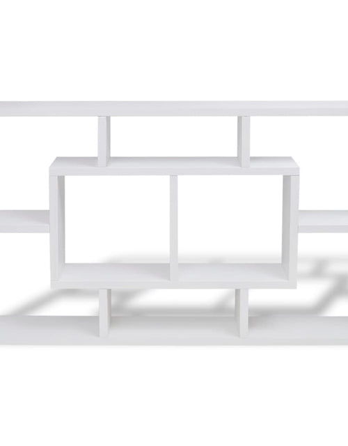 Încărcați imaginea în vizualizatorul Galerie, Raft de prezentare suspendat pe perete, 8 compartimente, alb - Lando
