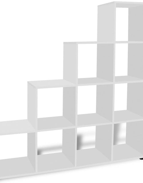 Încărcați imaginea în vizualizatorul Galerie, Bibliotecă tip scară/Raft de expunere, alb, 142 cm - Lando
