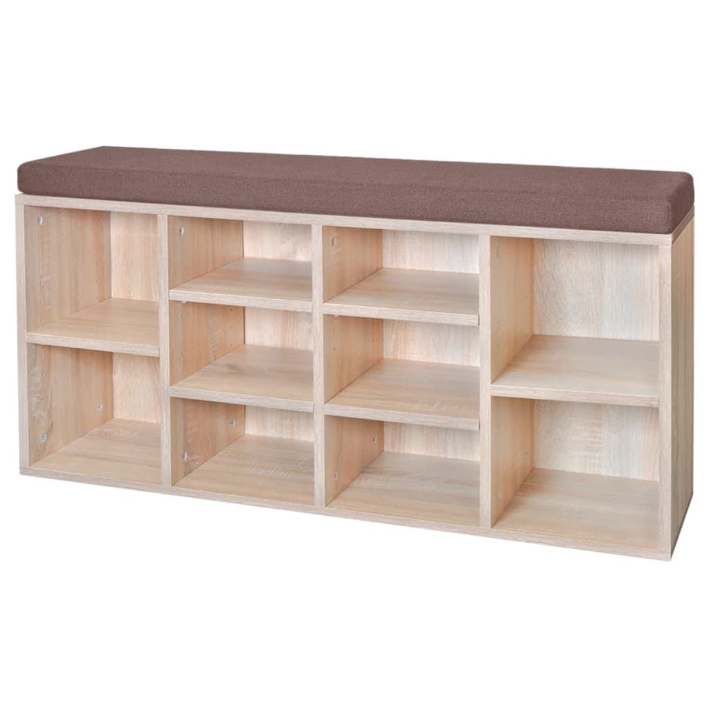 Lando-Organizator pantofi tip bancă cu 10 compartimente, culoare stejar- lando.md
