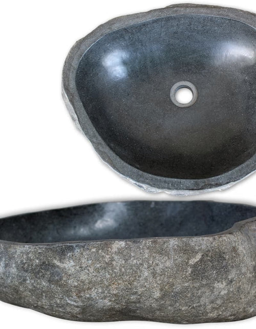 Încărcați imaginea în vizualizatorul Galerie, Chiuvetă de baie din piatră de râu, 38-45 cm, ovală Lando - Lando
