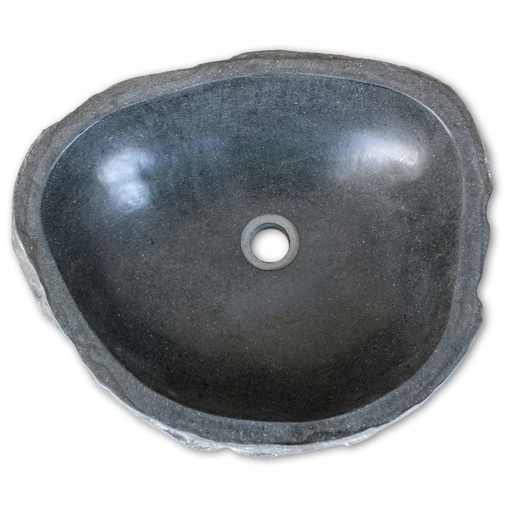 Chiuvetă de baie din piatră de râu, 38-45 cm, ovală Lando - Lando