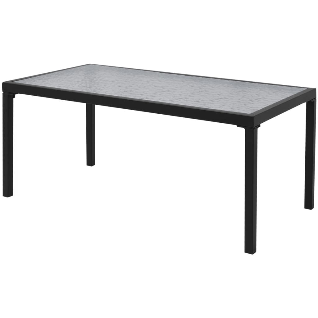 Set mobilier de grădină, 4 piese, negru, textilenă Lando - Lando