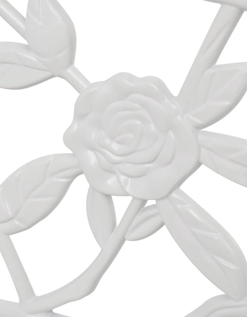 Загрузите изображение в средство просмотра галереи, Bancă de grădină, alb, 100 cm, aluminiu turnat - Lando
