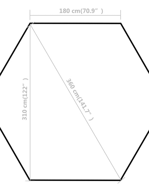 Încărcați imaginea în vizualizatorul Galerie, Marchiză pliabilă hexagonală, gri, 3,6 x 3,1 m Lando - Lando
