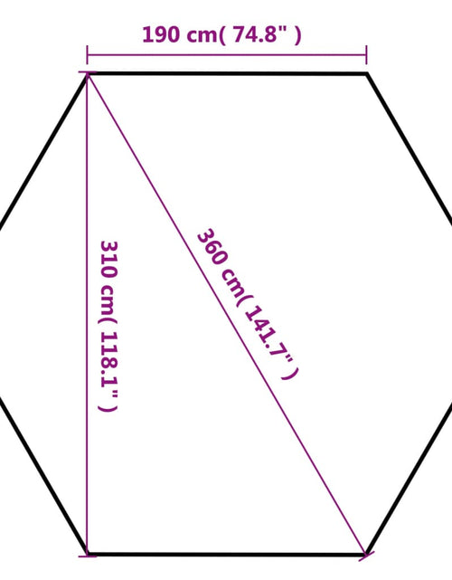 Загрузите изображение в средство просмотра галереи, Marchiză pliabilă hexagonală, 6 pereți, alb crem, 3,6 x 3,1 m Lando - Lando
