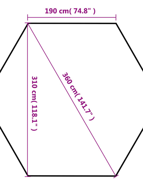 Загрузите изображение в средство просмотра галереи, Marchiză hexagonală pliabilă 6 pereți albastru închis 3,6x3,1 m Lando - Lando
