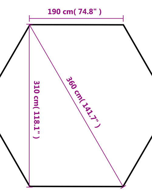 Загрузите изображение в средство просмотра галереи, Marchiză hexagonală pliabilă, 6 pereți laterali, gri, 3,6x3,1 m Lando - Lando
