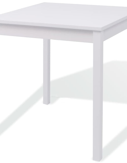 Încărcați imaginea în vizualizatorul Galerie, Set cu masă și scaune din lemn de pin, alb, 5 piese - Lando
