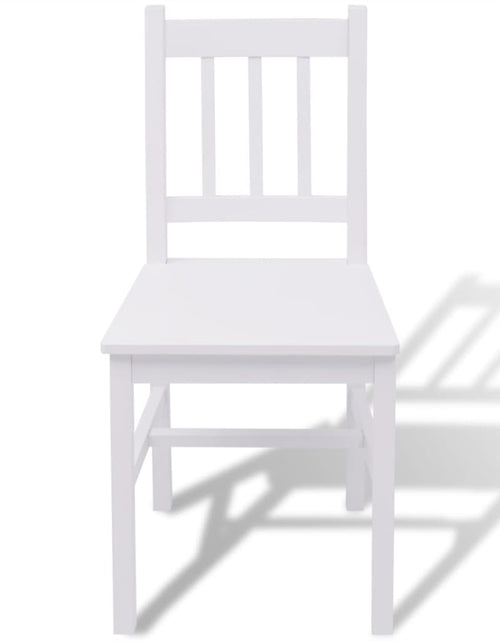 Încărcați imaginea în vizualizatorul Galerie, Set cu masă și scaune din lemn de pin, alb, 5 piese - Lando
