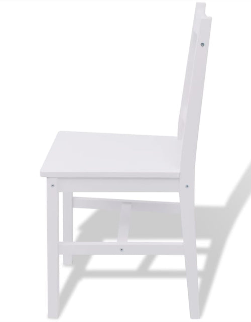Загрузите изображение в средство просмотра галереи, Set cu masă și scaune din lemn de pin, alb, 5 piese - Lando
