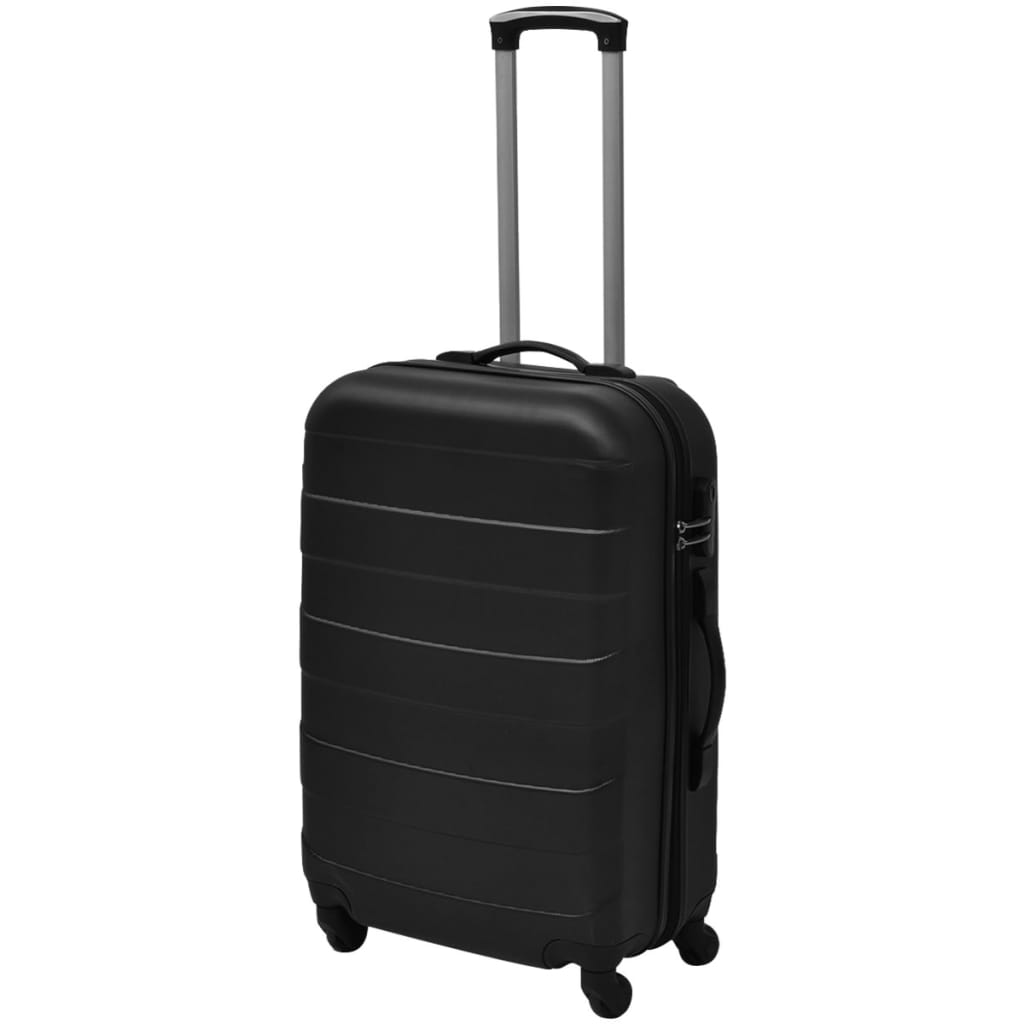 Set valize rigide, negru, 3 buc., 45,5/55/66 cm - Lando