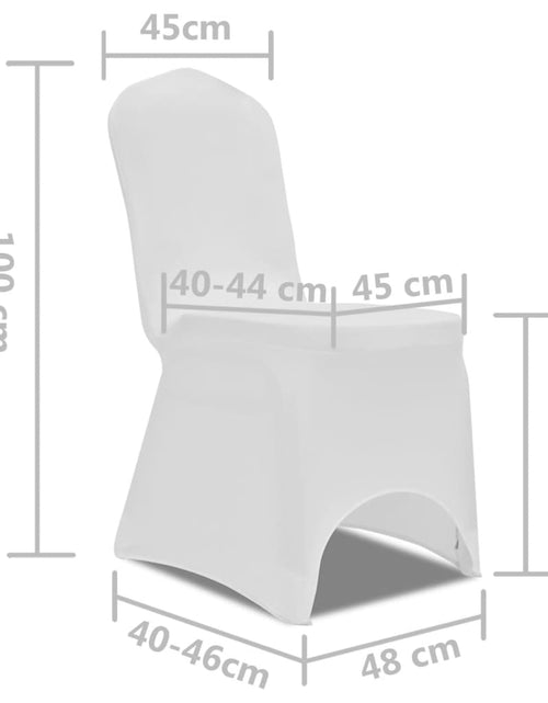 Загрузите изображение в средство просмотра галереи, Husă de scaun elastică, 4 buc., alb Lando - Lando
