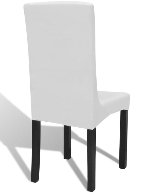 Încărcați imaginea în vizualizatorul Galerie, Huse de scaun elastice drepte, 4 buc., alb Lando - Lando
