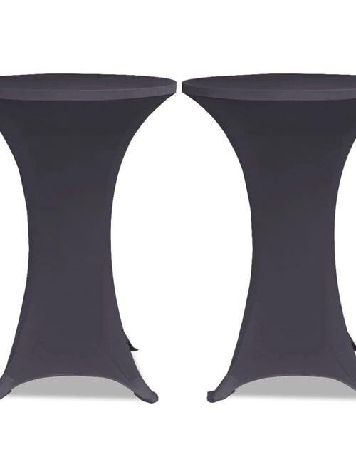 Încărcați imaginea în vizualizatorul Galerie, Husă elastică pentru masă, 2 buc., antracit, 70 cm - Lando
