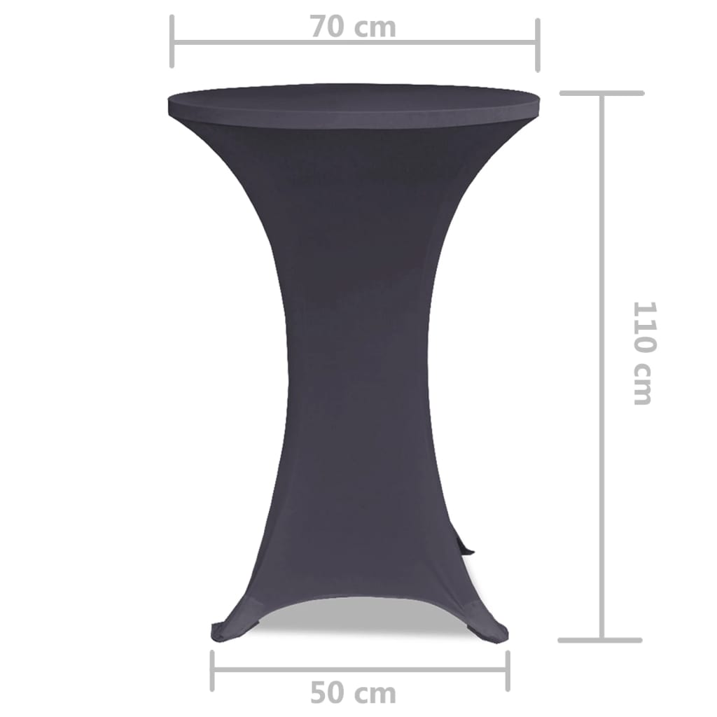 Husă elastică pentru masă, 2 buc., antracit, 70 cm - Lando