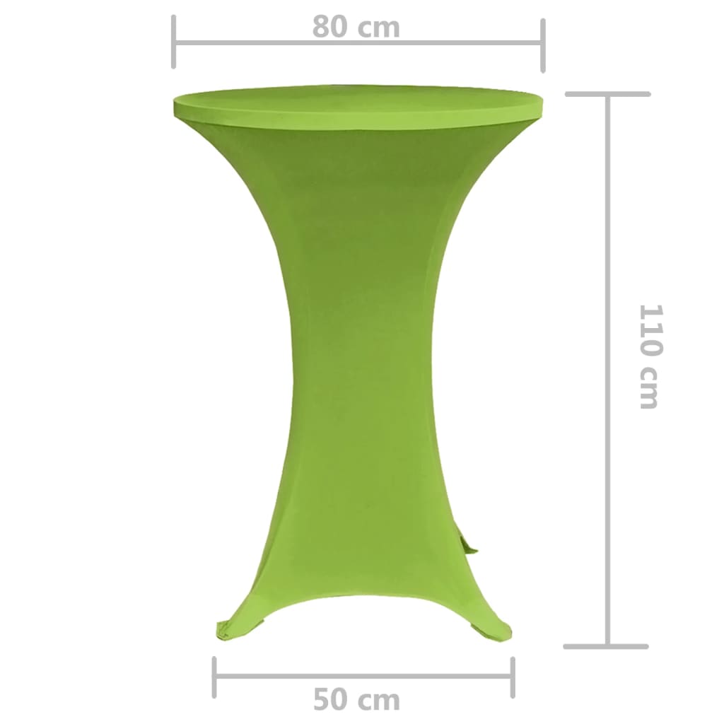 Husă elastică pentru masă, 2 buc., verde, 80 cm - Lando