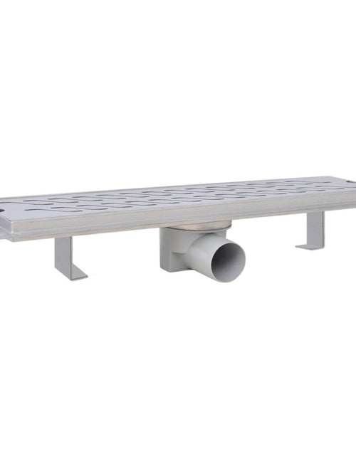 Încărcați imaginea în vizualizatorul Galerie, Rigolă duș liniară, model ondulat, oțel inoxidabil, 530x140 mm Lando - Lando
