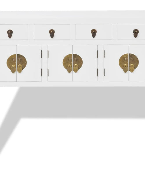 Загрузите изображение в средство просмотра галереи, Servantă în stil chinezesc din lemn de esență tare, Alb - Lando
