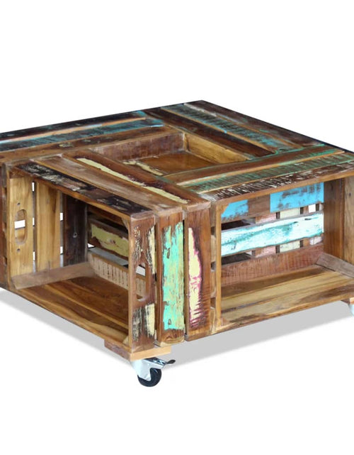Загрузите изображение в средство просмотра галереи, Măsuță de cafea, 70 x 70 x 35 cm, lemn masiv reciclat Lando - Lando
