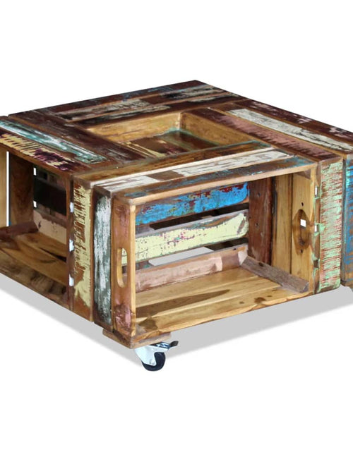 Загрузите изображение в средство просмотра галереи, Măsuță de cafea, 70 x 70 x 35 cm, lemn masiv reciclat Lando - Lando
