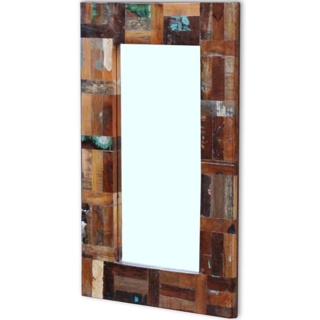 Oglindă, 80x50 cm, lemn masiv reciclat Lando - Lando